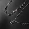 Star Alloy Pendant Double Layer Necklaces for Women FS-WGC0545-01-4
