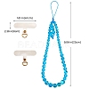 Round Synthetic Moonstone Beaded Mobile Straps HJEW-SW00042-06-2
