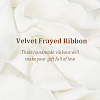 10 Yards Velvet Frayed Ribbon SRIB-WH0011-226A-4