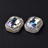 Rainbow Iridescent Plating Acrylic Cabochons OACR-E011-08-4