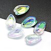 Transparent Glass Charms GLAA-H016-12L-2-2