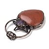 Natural Red Jasper & Amethyst Big Pendants G-A221-04E-2