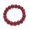 Natural Jade Bead Stretch Bracelets BJEW-K212-A-036-2