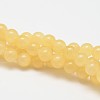 Natural Yellow Jade Bead Strands X-G-K121-01-14mm-1