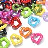 Rainbow Color Plated Acrylic Linking Rings PACR-CJC0001-03-3