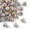 Brass & Alloy & Rhinestone Enamel Beads RB-CBA973B-11B-P-1