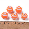 Opaque Striped Acrylic Beads MACR-S373-27B-04-4