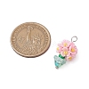 Glass Seed Beaded Flowerpot Pendants PALLOY-MZ00520-05-2