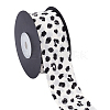 Leopard Print Polyester Ribbon OCOR-WH0047-43B-1