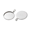 304 Stainless Steel Pendant Cabochon Settings X-STAS-L282-010P-09-2