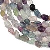 Natural Rainbow Fluorite Beads Strands X-GG-C286-A27-3