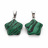 Star Dyed Synthetic Malachite Pendants G-Q367-02-2