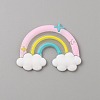 PVC Plastic Cabochons SIL-WH0019-15G-1