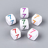 Opaque Acrylic European Large Hole Beads SACR-N020-01A-08-1