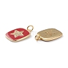Brass Micro Pave Clear Cubic Zirconia Pendants ZIRC-Z008-09G-3
