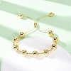 Brass Round Beads Slider Bracelets for Women BJEW-D357-06A-G-4