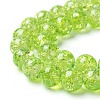 Spray Painted Crackle Glass Beads Strands CCG-Q001-8mm-11-3