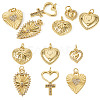 6Pcs 6 Styles Brass Pendants KK-TA0002-23-1