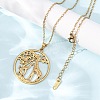 304 Stainless Steel Pendant Cable Chain Necklaces for Men Women NJEW-K308-03D-G-3