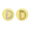 Brass Micro Pave Clear Cubic Zirconia Beads KK-T030-LA843-DX3-3