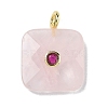 Natural Rose Quartz Faceted Pendants G-C274-03-G06-1