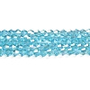 Transparent Electroplate Glass Beads Strands EGLA-A039-T3mm-B20-1