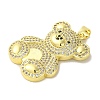 Brass Micro Pave Cubic Zirconia Pendants KK-Z042-30G-03-2