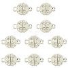 10 Bags Alloy Rhinestone Magnetic Clasps RB-FS0001-08S-1