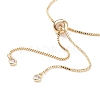 Natural & Synthetic Mixed Gemstone Braided Link Slider Bracelet BJEW-TA00137-01-5