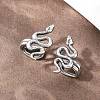 Snake 316 Stainless Steel Non- Piercing Cartilage Earrings AJEW-C044-08A-AS-3