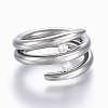 304 Stainless Steel Wide Band Finger Rings RJEW-E153-18P-17mm-2