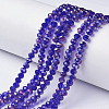 Electroplate Transparent Glass Beads Strands EGLA-A034-T3mm-F15-1