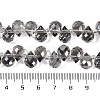 Electroplate Glass Beads Strands EGLA-D030-17W-3