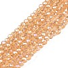 Electroplate Glass Beads Strands EGLA-A044-T1mm-B23-1