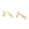 Alloy Clip-on Earring Findings FIND-L015-002G-2