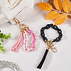 2Pcs 2 Styles Acrylic & Zine Alloy & PU Pendant Decoration KEYC-CN0001-07B-3