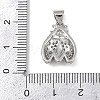 Brass Micro Pave Cubic Zirconia Pendants KK-A260-07E-P-3
