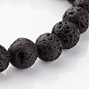 Natural Lava Rock Beads Stretch Bracelets X-BJEW-JB02411-2