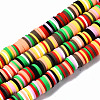 Handmade Polymer Clay Beads Strands CLAY-R089-8mm-149-1