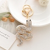 Alloy Rhinestone Keychains PW-WGC393B-01-1