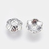 6-Petal Tibetan Style Alloy Flower Bead Caps TIBE-S220-P-RS-1