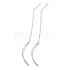 Non-Tarnish 304 Stainless Steel Curved Bar Dangle Stud Earring Findings STAS-Q310-01P-1