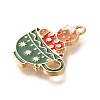 Christmas Theme Alloy Enamel Pendants LS-ENAM-Q509-02KCG-16-2