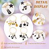 Olycraft 4Pcs 4 Style Alloy Enamel Keychains KEYC-OC0001-20-4