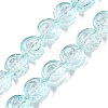Baking Paint Transparent Glass Beads Strands GL-CBA2ED2-04A-1