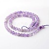 Faceted Natural Amethyst Round Beads Strands G-F261-08-6mm-2
