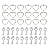 DICOSMETIC 300Pcs 2 Style CCB Plastic Charms CCB-DC0001-03-1