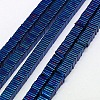 Electroplate Non-magnetic Synthetic Hematite Heishi Beads Strands X-G-J171A-4x4mm-07-1