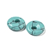 Synthetic Turquoise Donut/Pi Disc Charms G-G142-02O-2