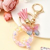 Resin & Acrylic & Faux Suede Tassel Keychain KEYC-YW00124-17-1